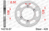 Corona AFAM 14216-57 in acciaio passo 428 KAWASAKI KLX 125 L 2003  -2006